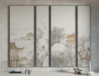 新中式装饰画3D模型下载